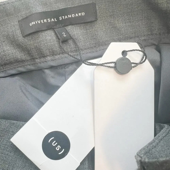 UNIVERSAL STANDARD Silvia Slim Cut Trousers in‎ Castlerock Grey Size 2 NWT - Picture 4 of 6